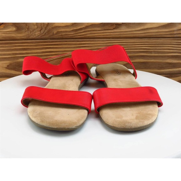 Floopi Size 8 M Women Sandal Ankle Strap Red Synthetic - Picture 2 of 10